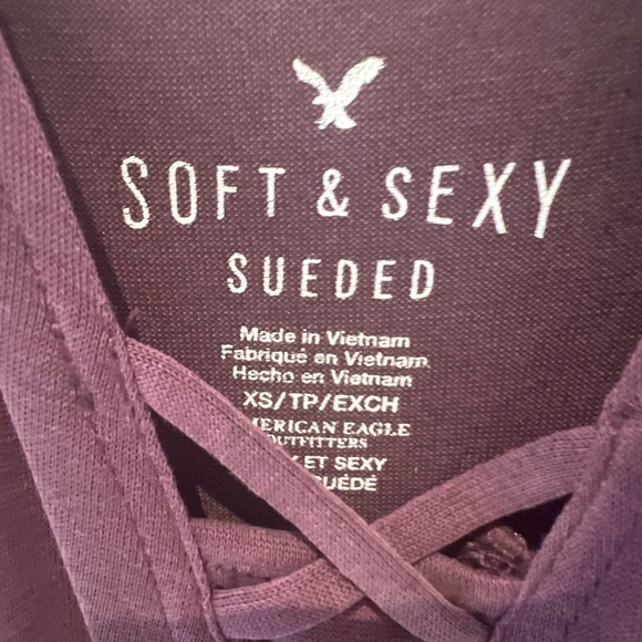 American Eagle Soft & Sexy Sueded Maroon Tank - Picture 2 of 2